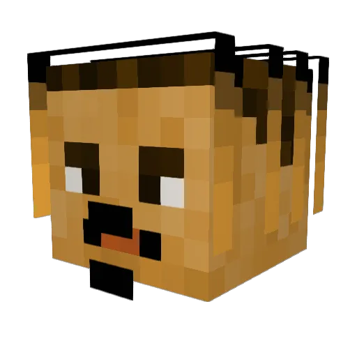 Tazzz78 Minecraft avatar head, 3D render