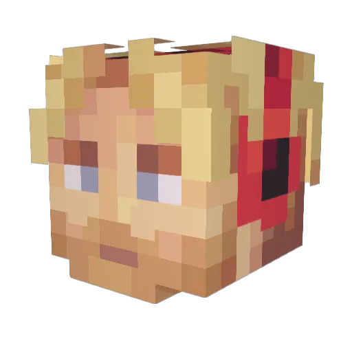Tbash208 Minecraft avatar head, 3D render