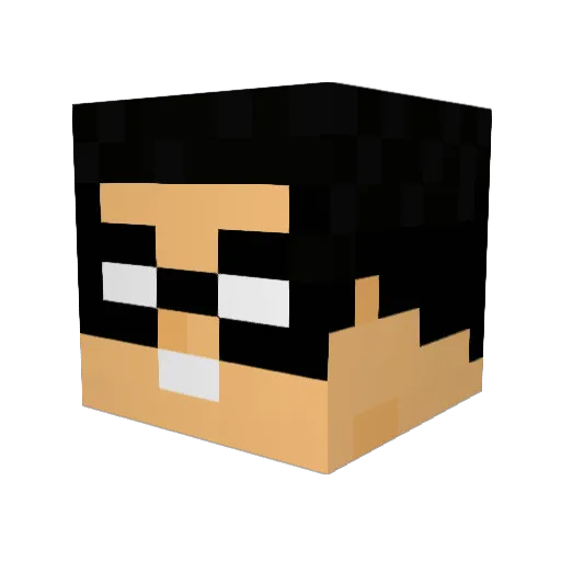 TbatRman Minecraft avatar head, 3D render