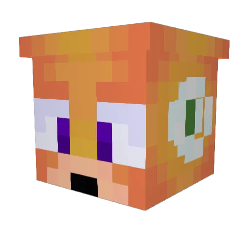 Tbcw7 Minecraft avatar head, 3D render