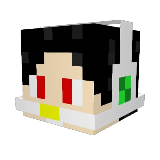 Tbiarty Minecraft avatar head, 3D render