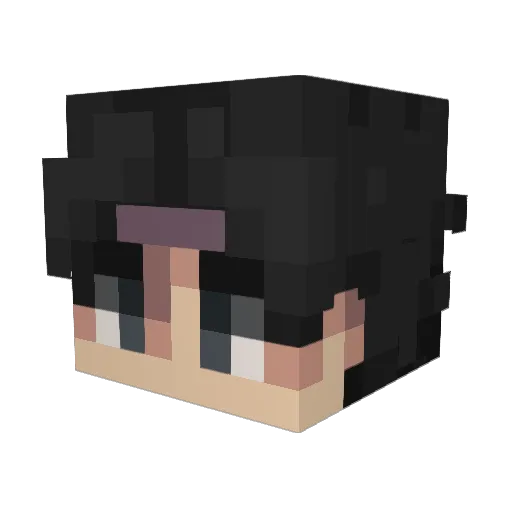 TbonezCRUSH Minecraft avatar head, 3D render