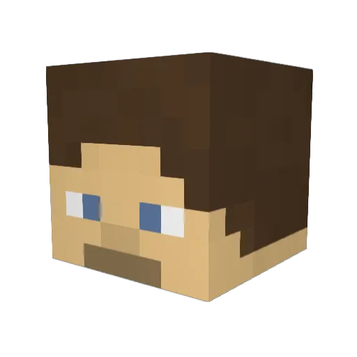 Tbown Minecraft avatar head, 3D render
