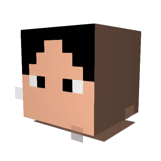 Tbrxgames Minecraft avatar head, 3D render