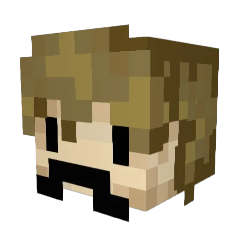Tc4481 Minecraft avatar head, 3D render