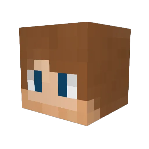 Tcash18 Minecraft avatar head, 3D render