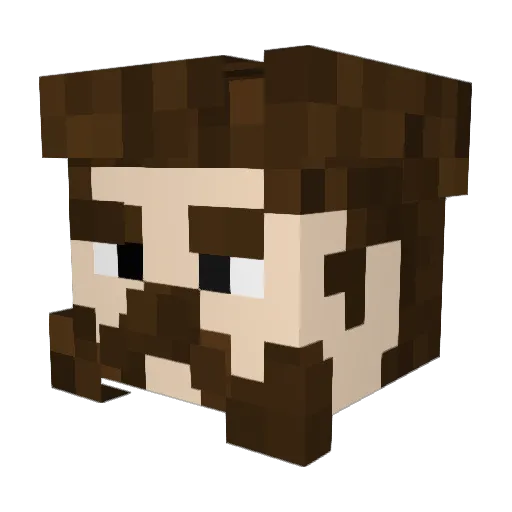 Tcborder Minecraft avatar head, 3D render
