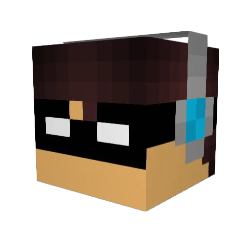 TchallaKing Minecraft avatar head, 3D render