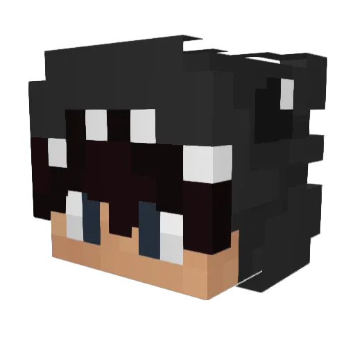 TchelloDias Minecraft avatar head, 3D render