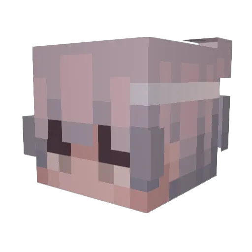 Tchiki Minecraft avatar head, 3D render