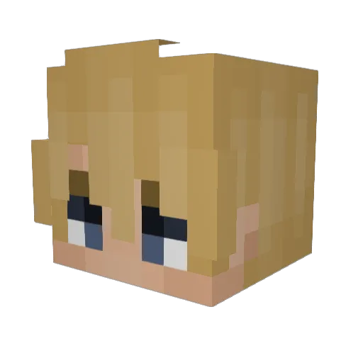 Tchilly Minecraft avatar head, 3D render