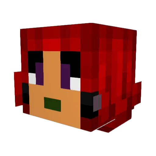 Tchiniti Minecraft avatar head, 3D render