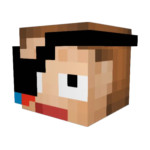 Tchinssa Minecraft avatar head, 3D render