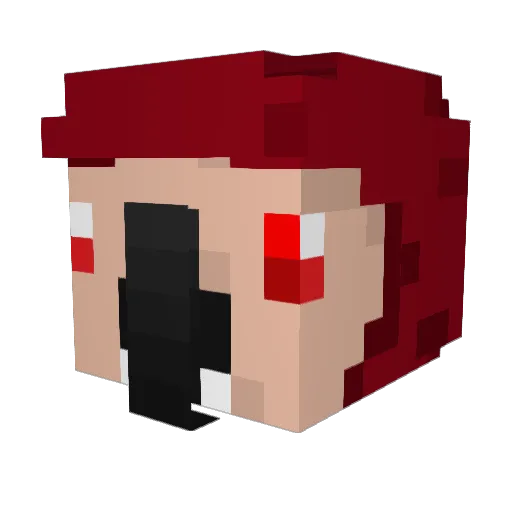 Tchipple Minecraft avatar head, 3D render