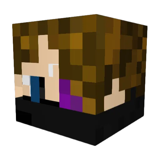 Tchobii Minecraft avatar head, 3D render
