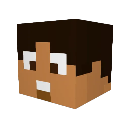 Tchop85 Minecraft avatar head, 3D render