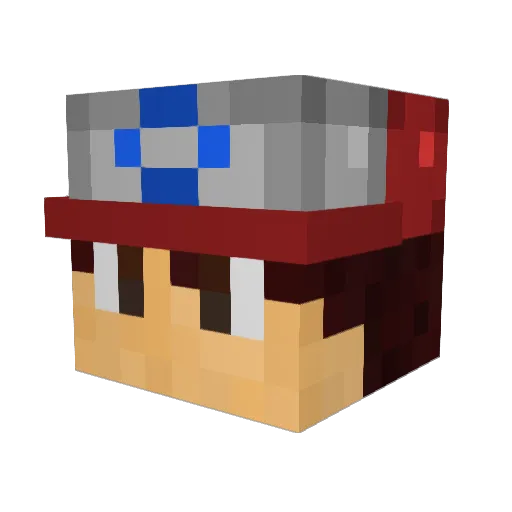 Tchordo Minecraft avatar head, 3D render