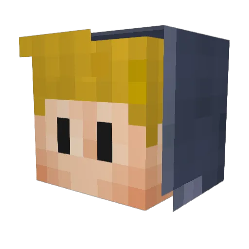 Tchoutchouu Minecraft avatar head, 3D render