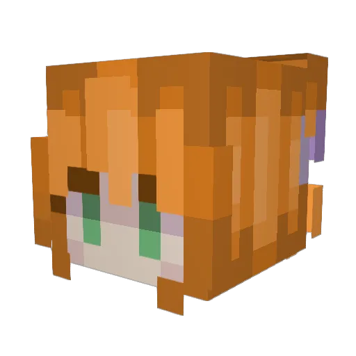 TcoRose Minecraft avatar head, 3D render