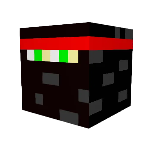 Tcp8701 Minecraft avatar head, 3D render