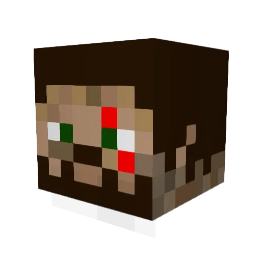 Tdizzledog Minecraft avatar head, 3D render