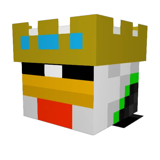 Tdlf2017 Minecraft avatar head, 3D render