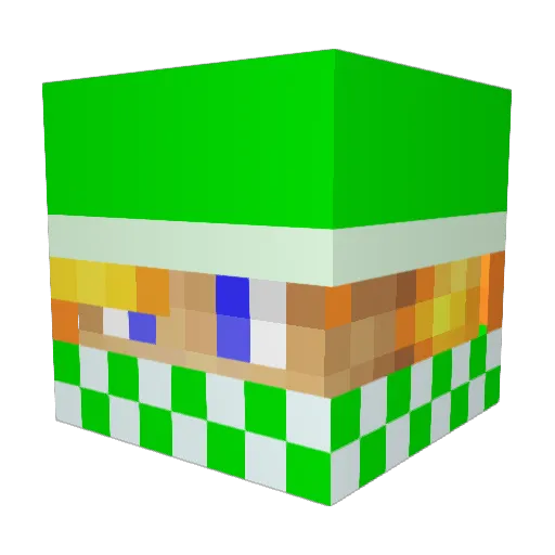 TdmDan Minecraft avatar head, 3D render