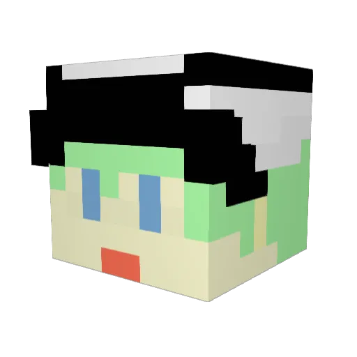 TdoHD Minecraft avatar head, 3D render