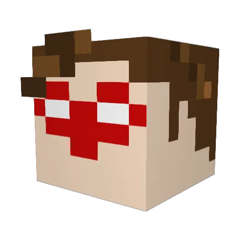 Tdog_Hambone Minecraft avatar head, 3D render