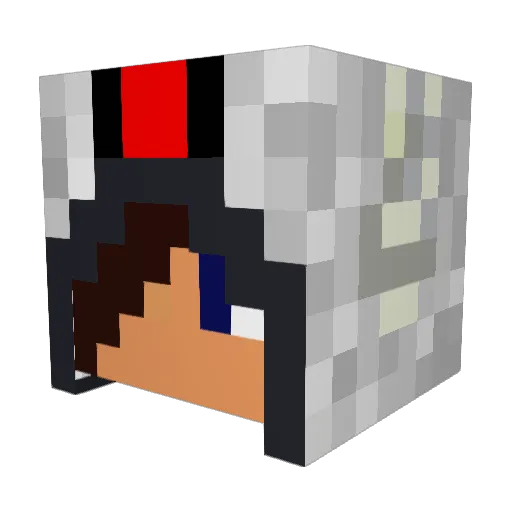 TdoubleO100 Minecraft avatar head, 3D render