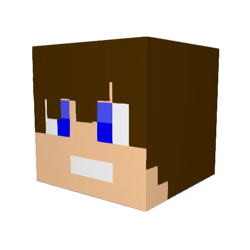 Tdown04 Minecraft avatar head, 3D render