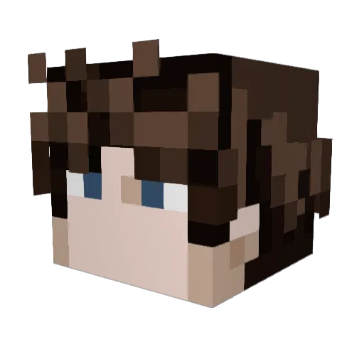 Tdrannik Minecraft avatar head, 3D render