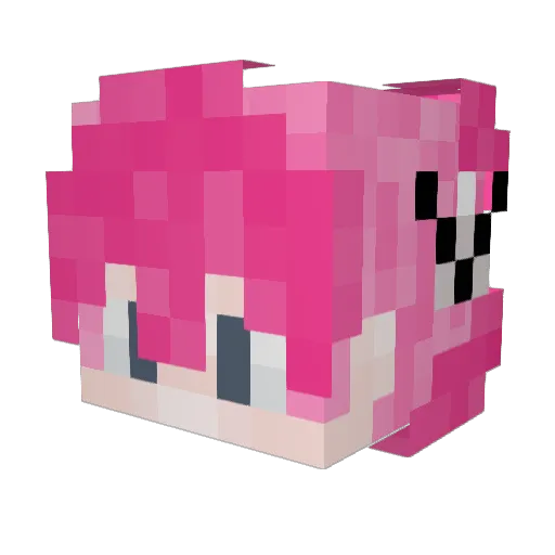 Te3_ Minecraft avatar head, 3D render