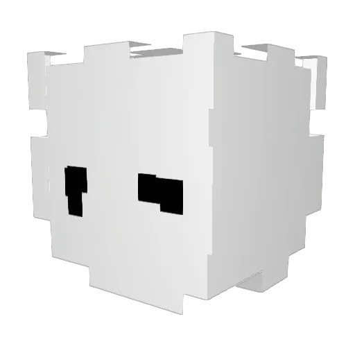 TeCC_ Minecraft avatar head, 3D render
