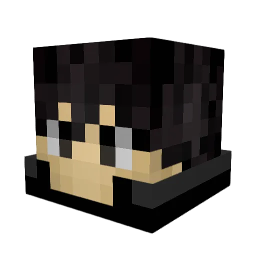 TeCrimsnDude Minecraft avatar head, 3D render