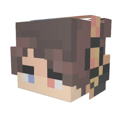TeGeX Minecraft avatar head, 3D render