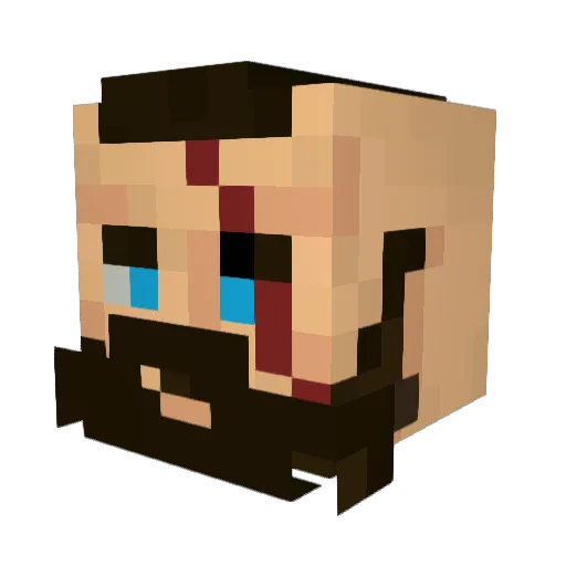 TeQRY Minecraft avatar head, 3D render