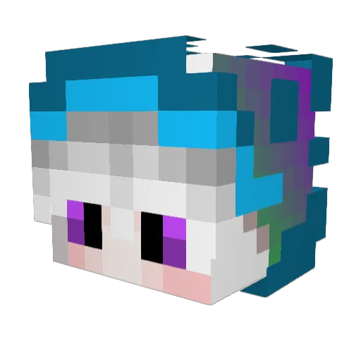 TeRReD12 Minecraft avatar head, 3D render