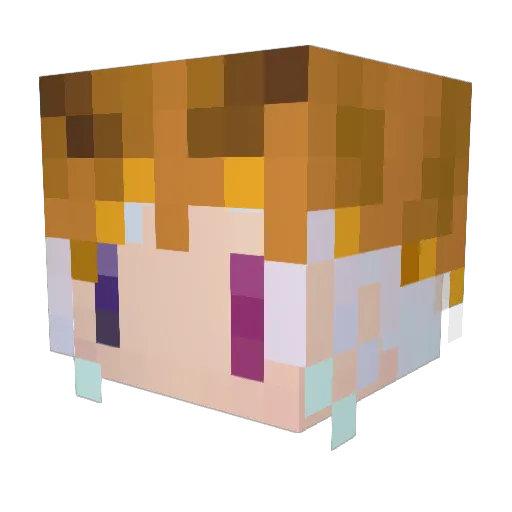 TeTho_La_Pot Minecraft avatar head, 3D render