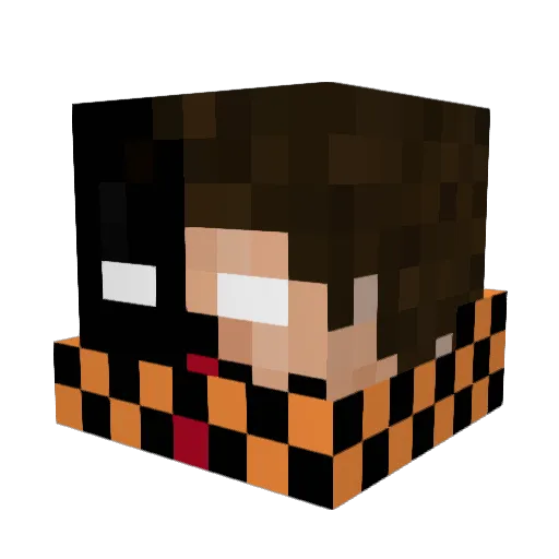 TeVlot Minecraft avatar head, 3D render