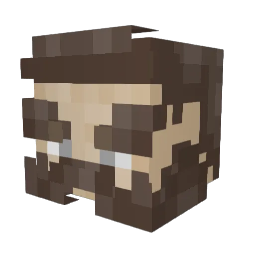 TeXoCoN Minecraft avatar head, 3D render