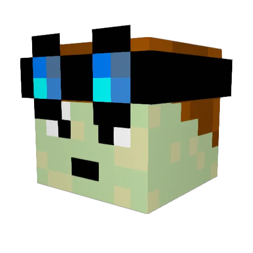 Te_Epic Minecraft avatar head, 3D render