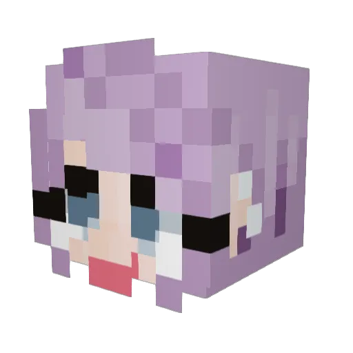 Te_co_ Minecraft avatar head, 3D render