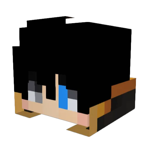 Tea3779_ Minecraft avatar head, 3D render