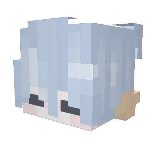 Tea3x Minecraft avatar head, 3D render