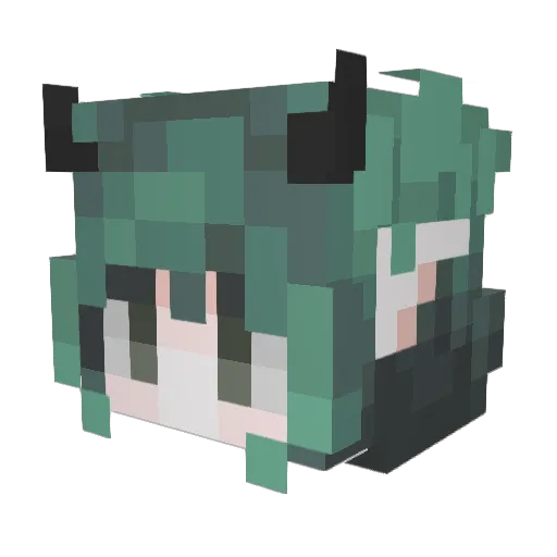 Tea4200 Minecraft avatar head, 3D render