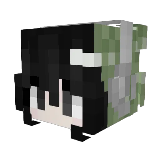 Tea505 Minecraft avatar head, 3D render