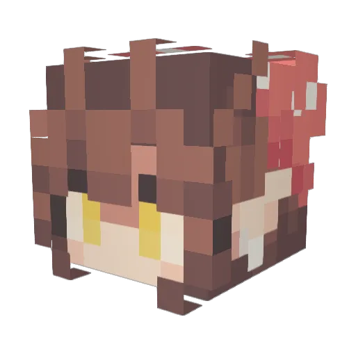 TeaCupAutumn Minecraft avatar head, 3D render