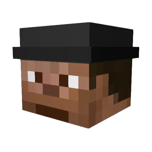 TeaDaze Minecraft avatar head, 3D render