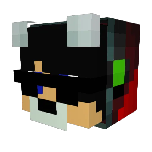 TeaMaker Minecraft avatar head, 3D render